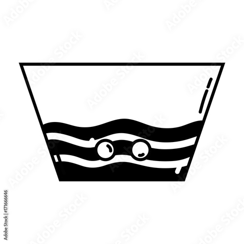 cntour water pail design to clean clothes vector illustration