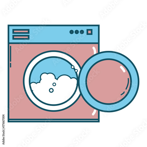 nice drayer machine technology to clean the clothes vector illustration