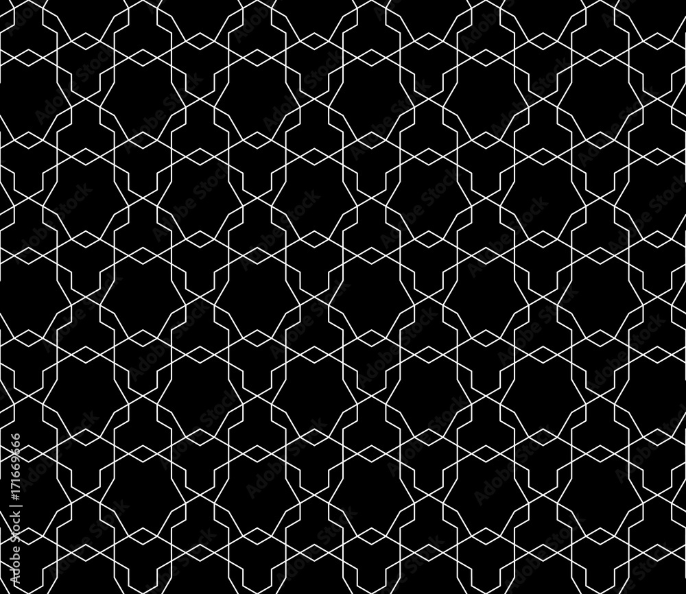Vector seamless geometric pattern with editable weight of stroke Vector seamless geometric pattern with editable weight of stroke