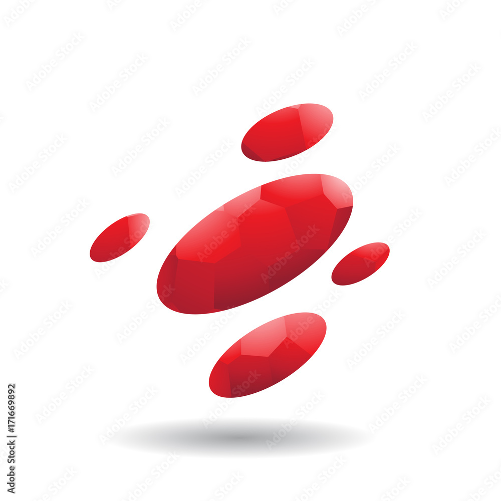 Abstract Symbol of Oval Dots Icon with Mosaic Pattern Abstract Symbol of Oval Dots Icon with Mosaic Pattern