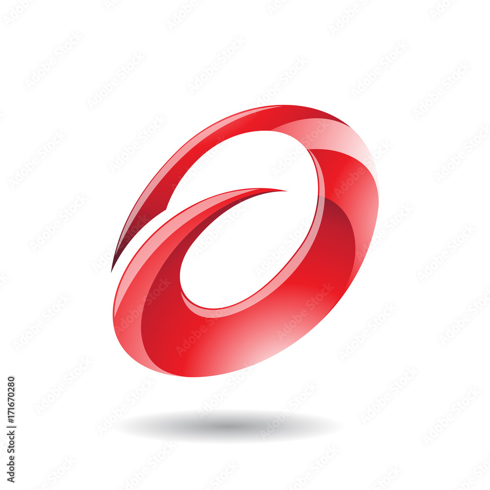 Abstract Symbol of Oval Letter A Icon Abstract Symbol of Oval Letter A Icon