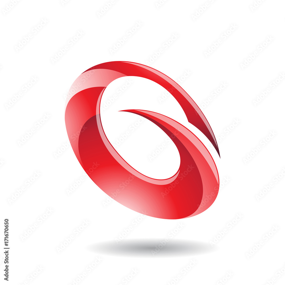 Abstract Symbol of Oval Letter G Icon Abstract Symbol of Oval Letter G Icon