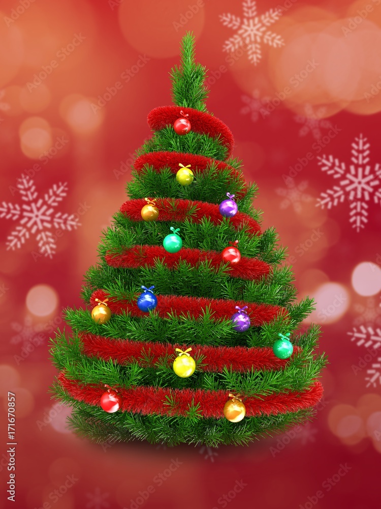 3d green Christmas tree 3d green Christmas tree