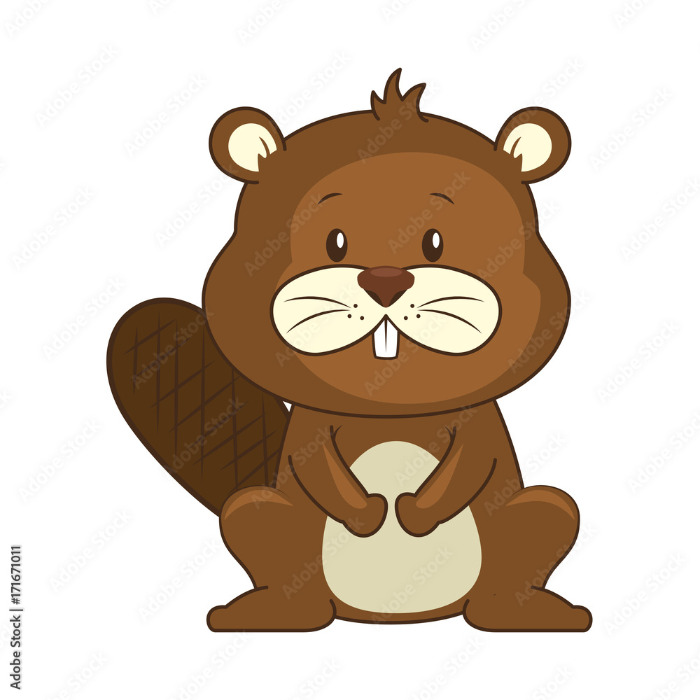 cute beaver character icon cute beaver character icon