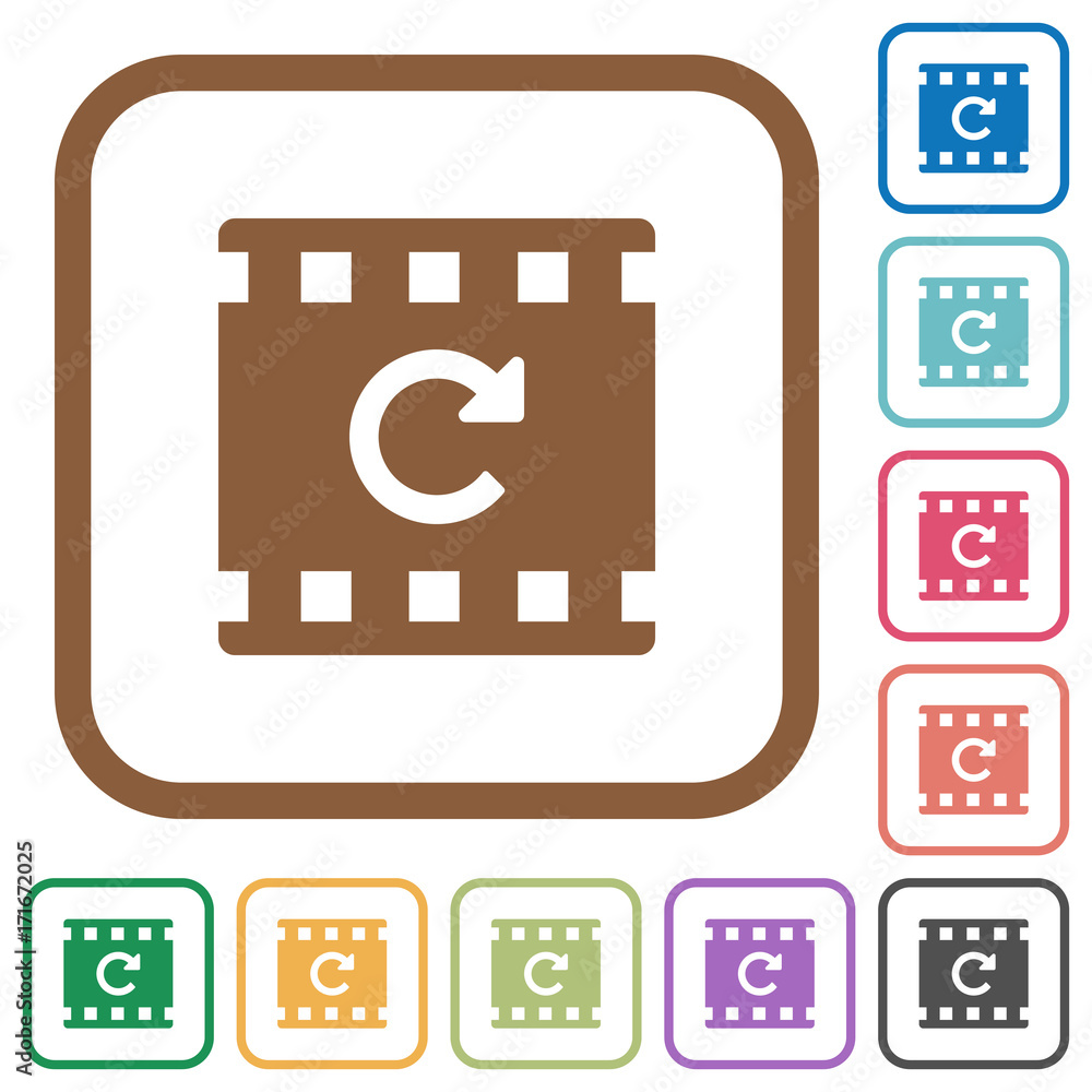 Redo movie operation simple icons Redo movie operation simple icons