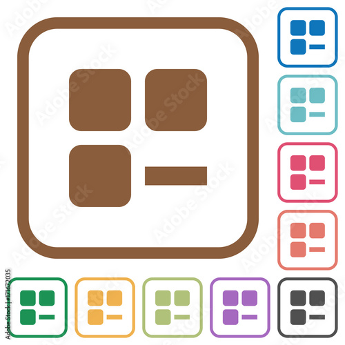 Remove component simple icons