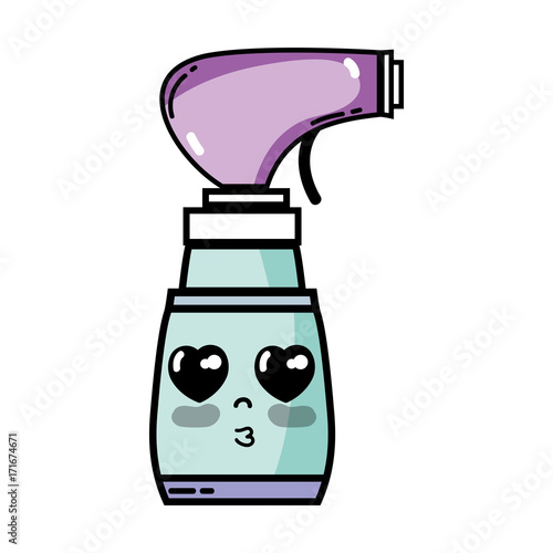 kawaii cute in love spray bottle vector illustration