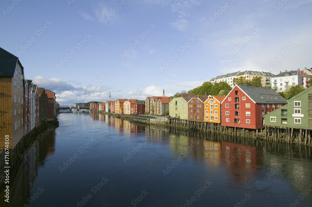 Stadt Trondheim im Norden von Norwegen