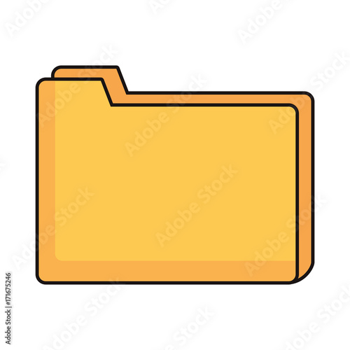 document folder icon over white background vector illustration