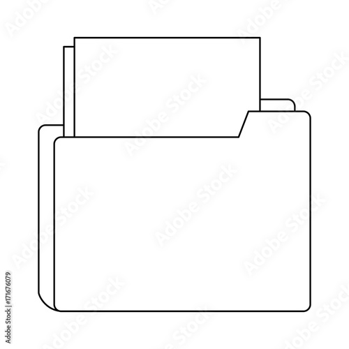 document folder icon over white background vector illustration