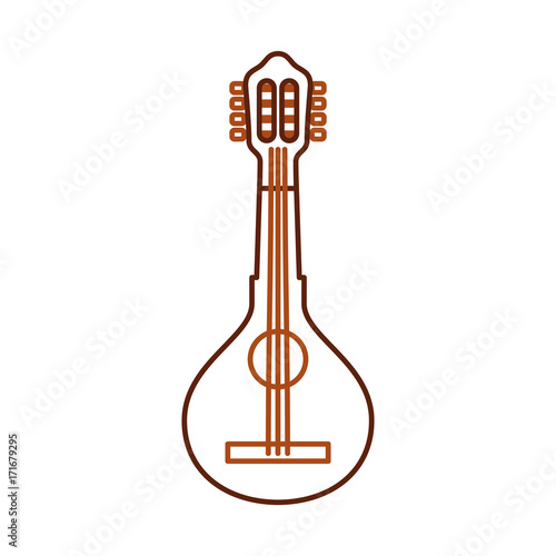 mandolin jazz instrument musical festival celebration vector illustration