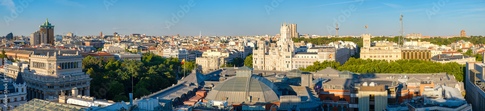 Naklejka premium Panoramic view of the city of Madrid