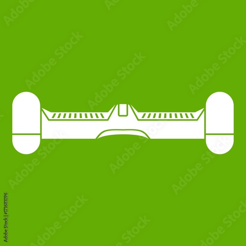 Dual wheel self balancing electric skateboard icon green