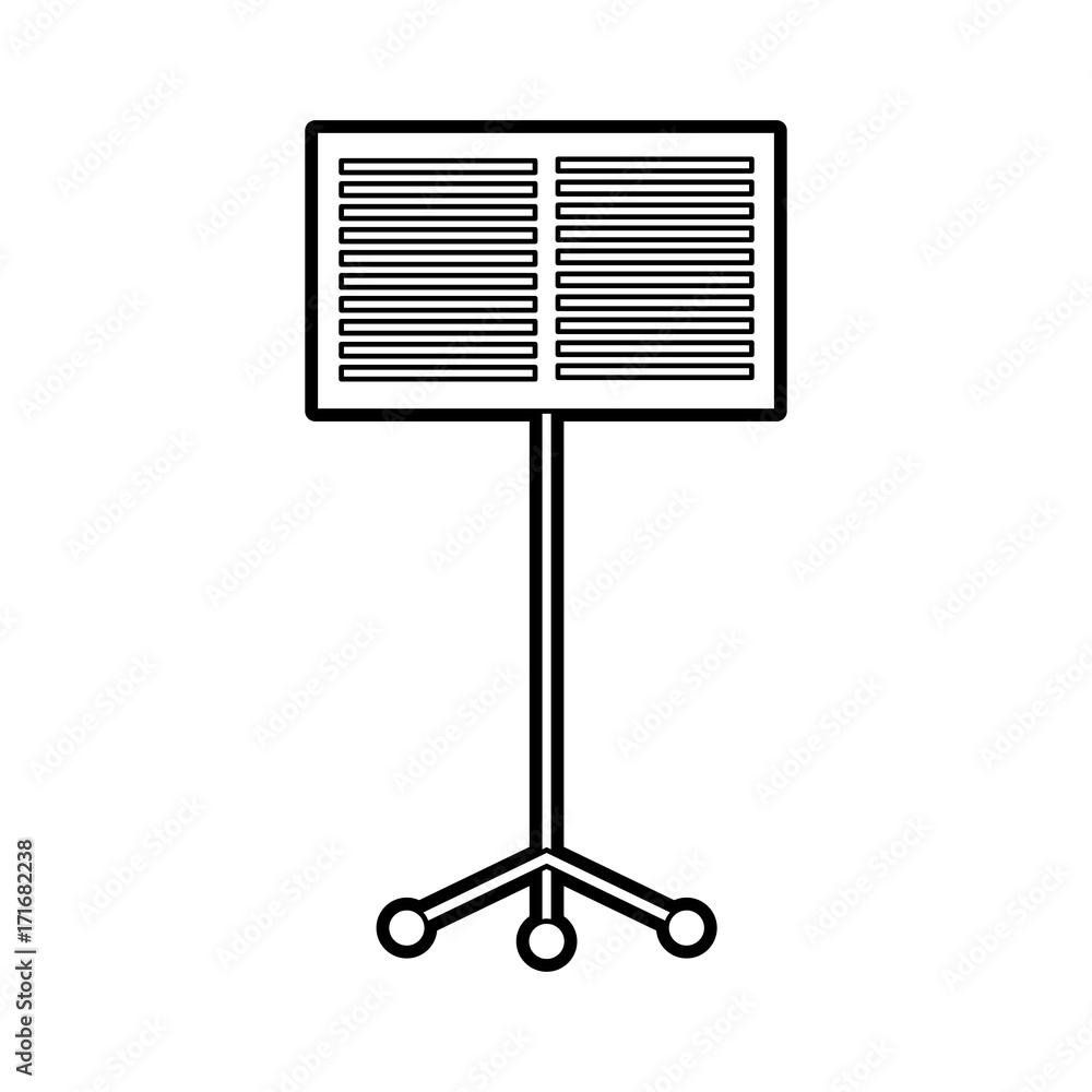 music stand book concert melody vector illustration music stand book concert melody vector illustration