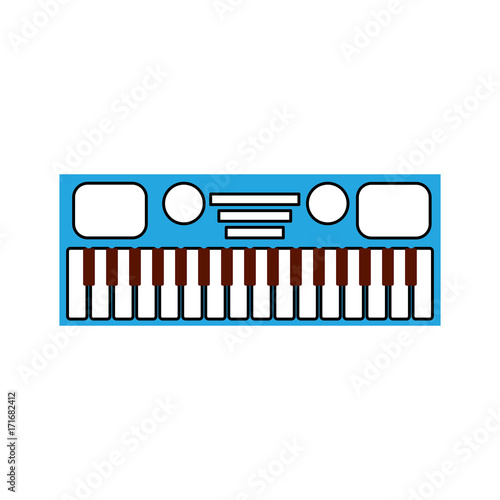 synthesizer electronic instrument keyboard musical vector illustration