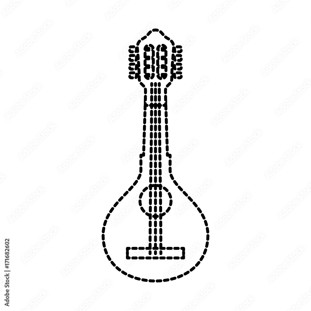 Fototapeta premium mandolin jazz instrument musical festival celebration vector illustration