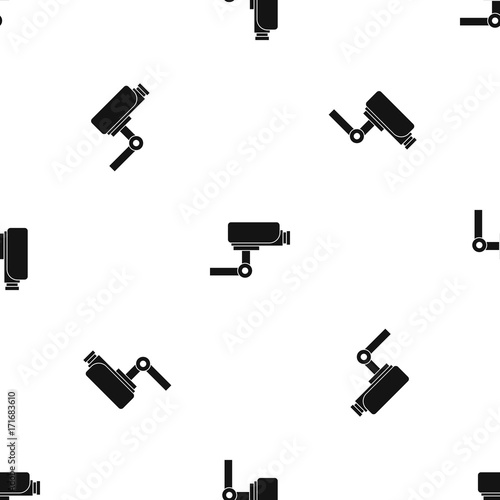 CCTV camera pattern seamless black