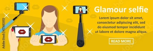 Glamour selfie banner horizontal concept
