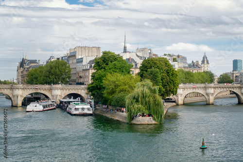 The river Seine and the Ile de la Cite in Paris