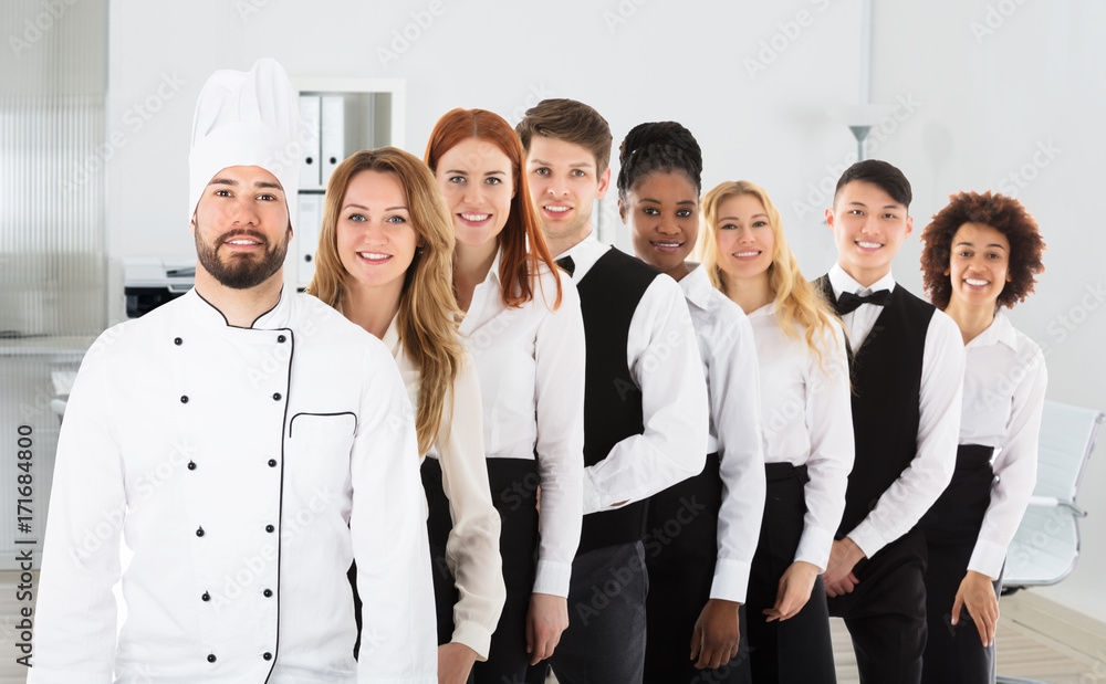 Portrait Of Restaurant Staff Stock Photo Adobe Stock