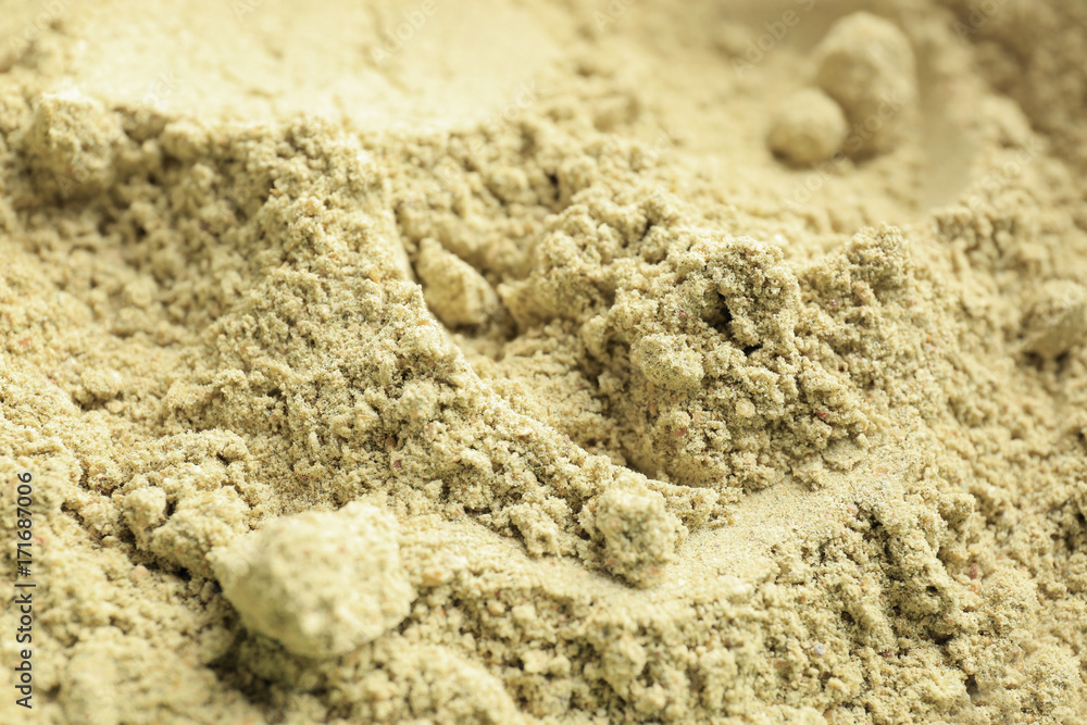 Hemp protein powder as background
