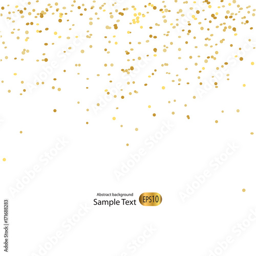 Gold confetti celebration