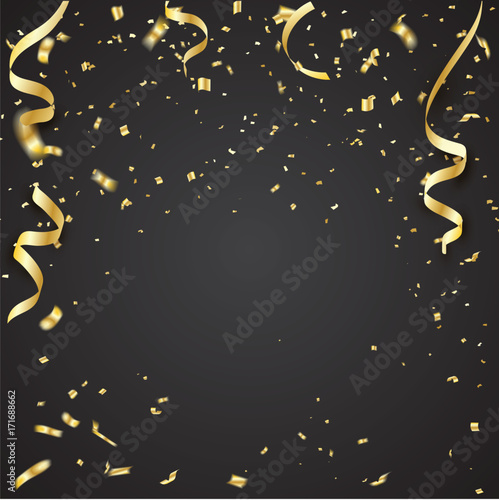 Gold confetti celebration