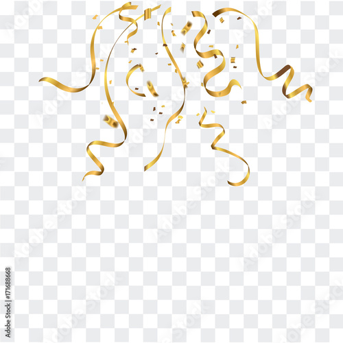 Gold confetti celebration