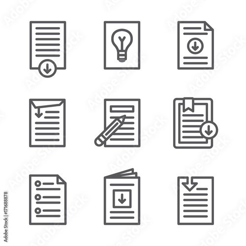 Whitepaper Download Icon Button Set