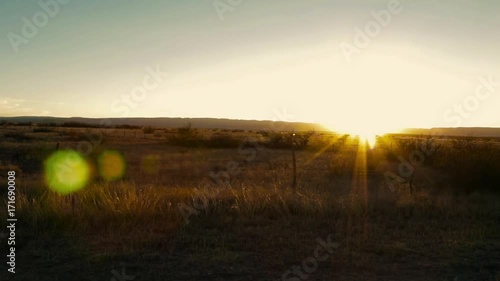 Desert sunset in West Texas photo