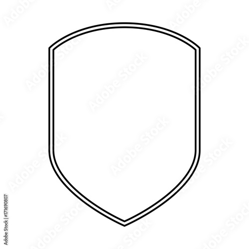 emblem black silhouette and double contour vector illustration