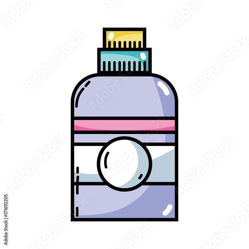 liquit detergent in bottle design to clean vector illustration