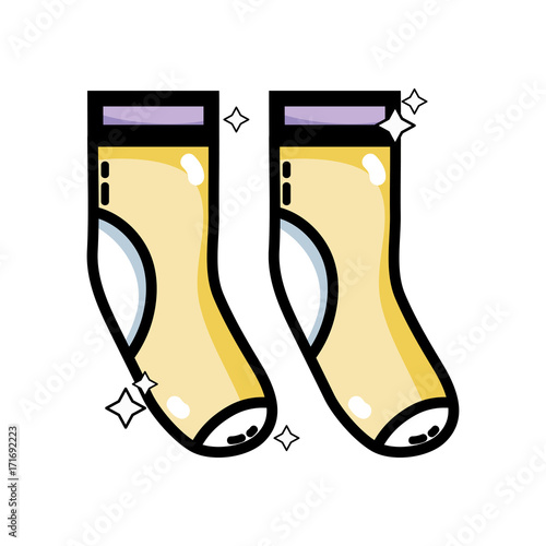 clean socks style design icon vector illustration