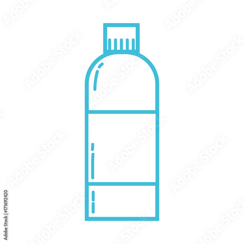 line liquit bleach in bottle design to clean vector illustration