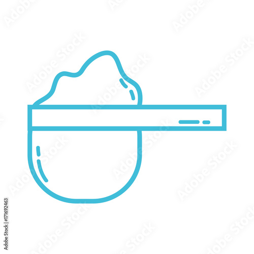 line nice powder detergent to clean the clothes vector illustration