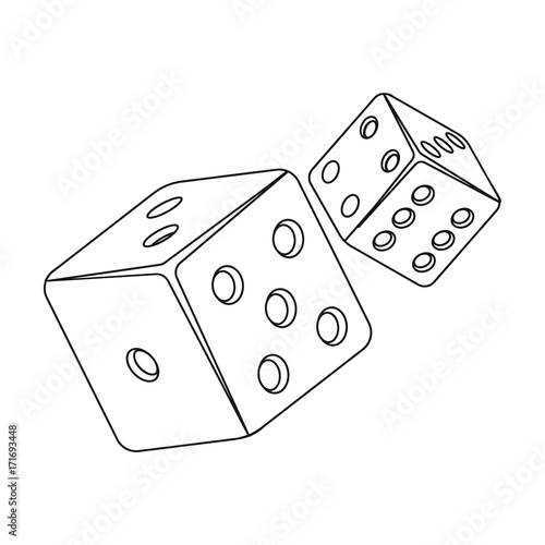 Game single icon in outline style.Game, vector symbol stock illustration web.