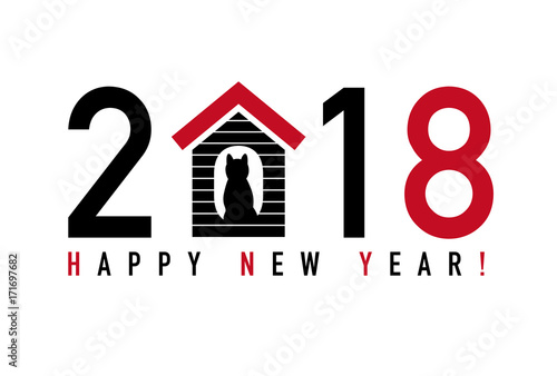 2018年戌年年賀状＿英語