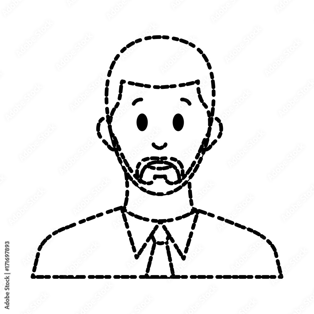 Businessman avatar cartoon icon vector illustration graphic design