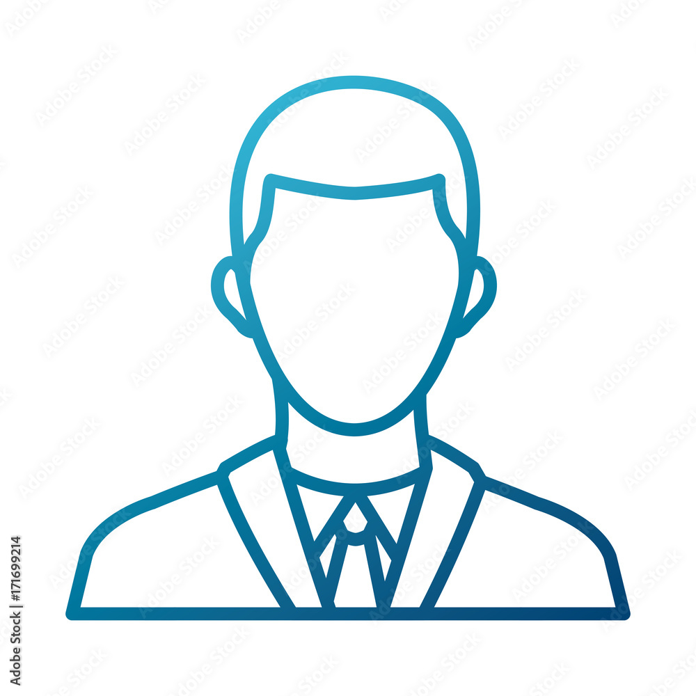 Obraz premium Businessman avatar cartoon icon vector illustration graphic design