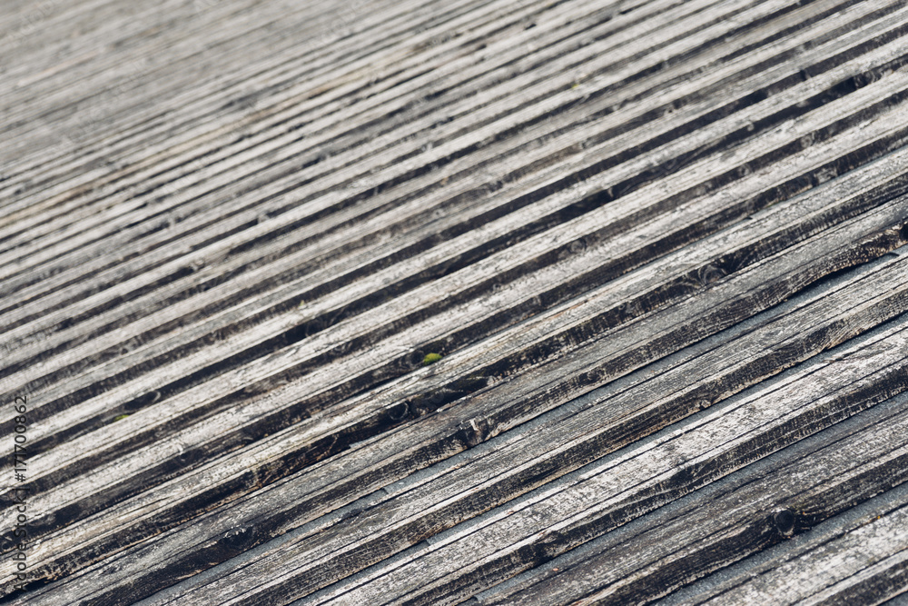Fototapeta premium Old wooden planked roof