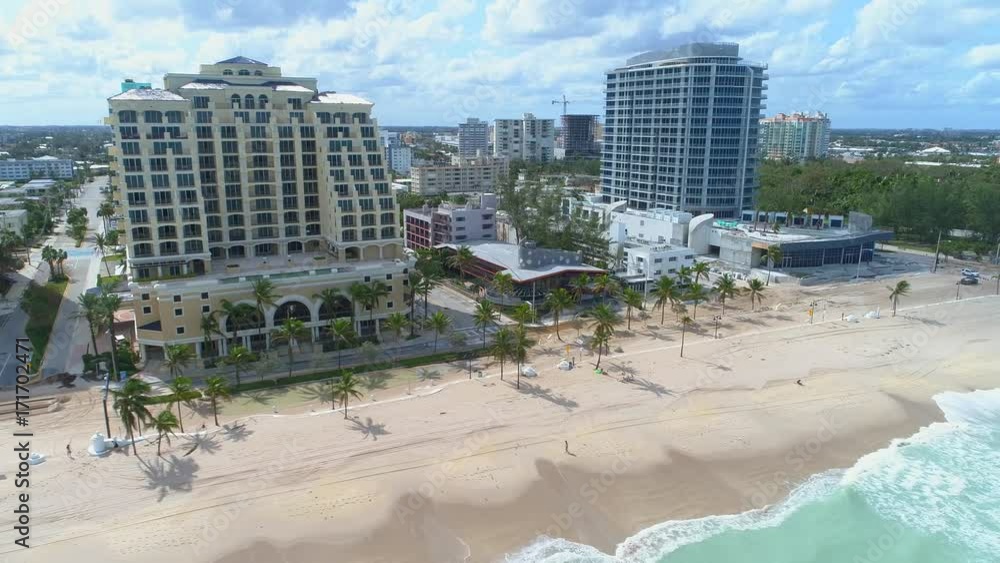 Storm surge Fort Lauderdale Beach Florida after Hurricane Irma Storm surge Fort Lauderdale Beach Florida after Hurricane Irma