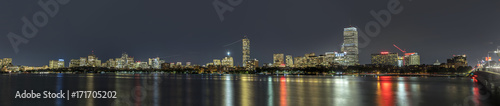 skyline of  Boston by night © travelview
