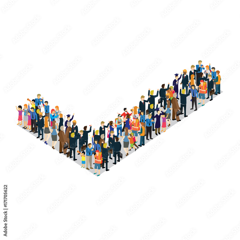 business people making check list symbol business people making check list symbol
