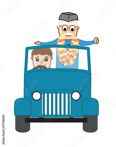 Cartoon Old Political Character