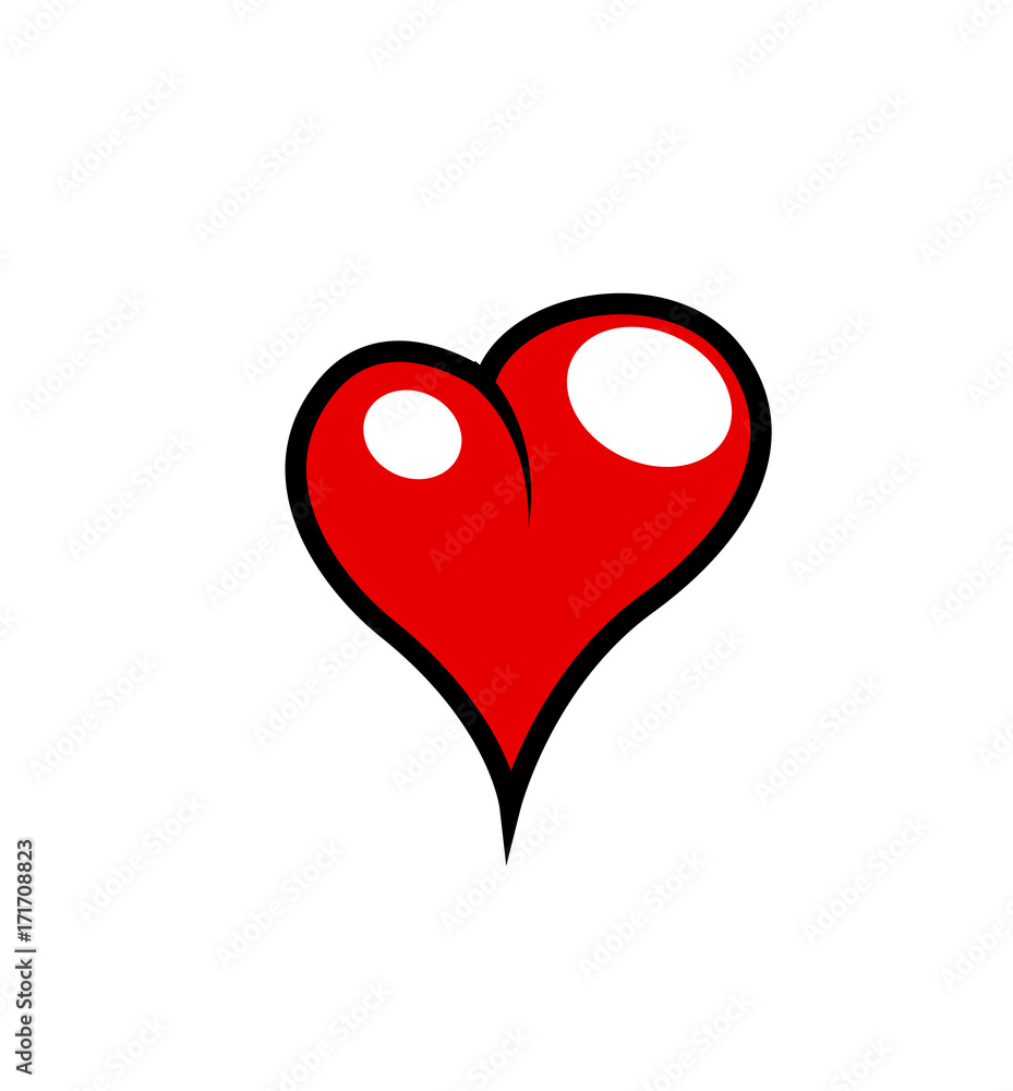 Retro Heart Icon vector clip-art illustration Retro Heart Icon vector clip-art illustration
