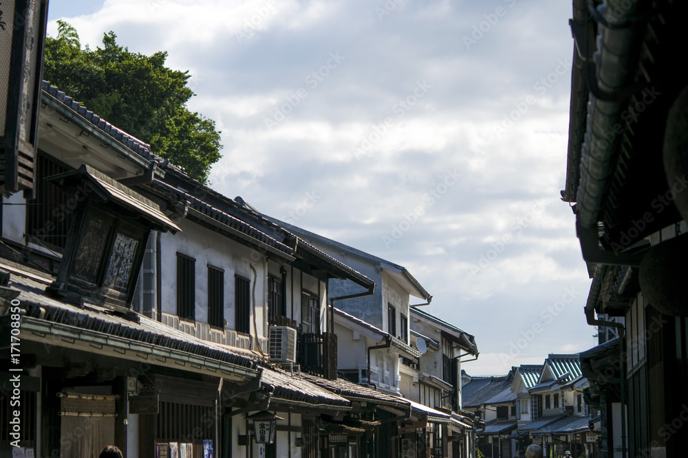 A street view of old Kurashiki, in Okayama  Japan.