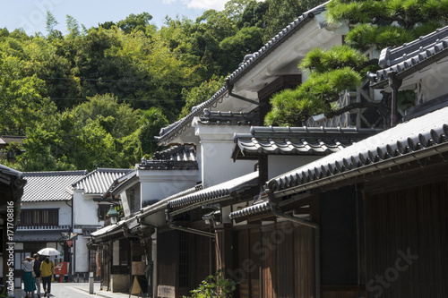 Canvas Print A street view of old Kurashiki, in Okayama  Japan.