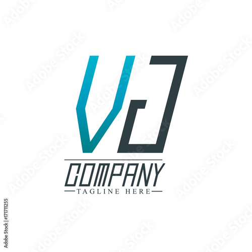 Wallpaper Mural Initial Letter VJ Design Logo Template Torontodigital.ca