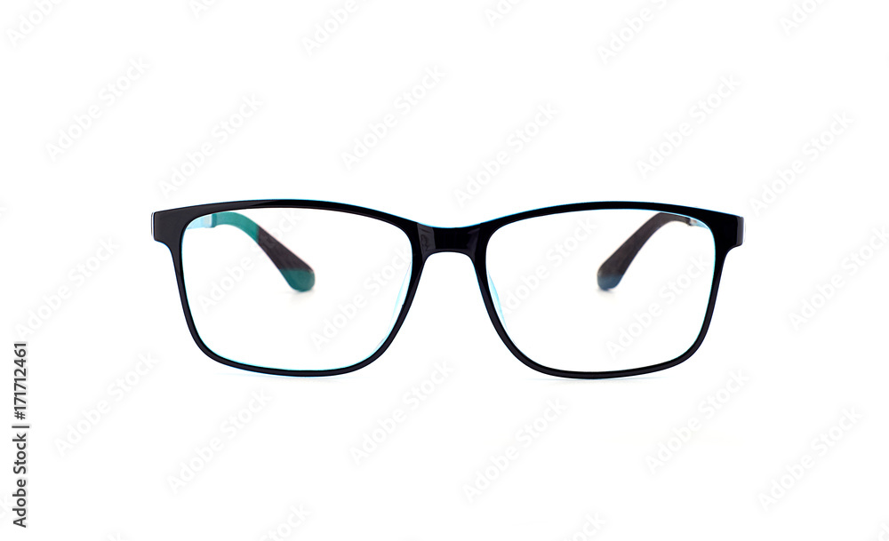 Black eye glasses isolated on white background Black eye glasses isolated on white background