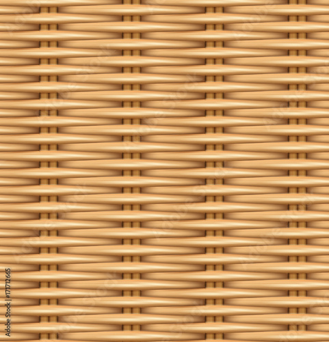 Seamless pattern realistic texture of woven rattan.